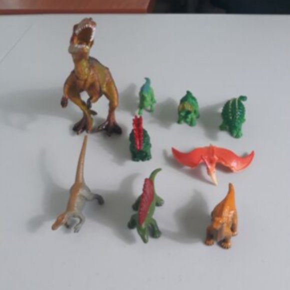 Dinosaur Figures Toy Plastic Lot Of 9 Please Look At Pictures - Picture 8 of 11